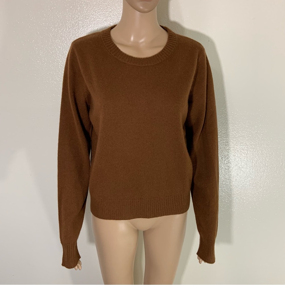 Reformation Jeans Brown Cashmere Crew Neck Sweater M